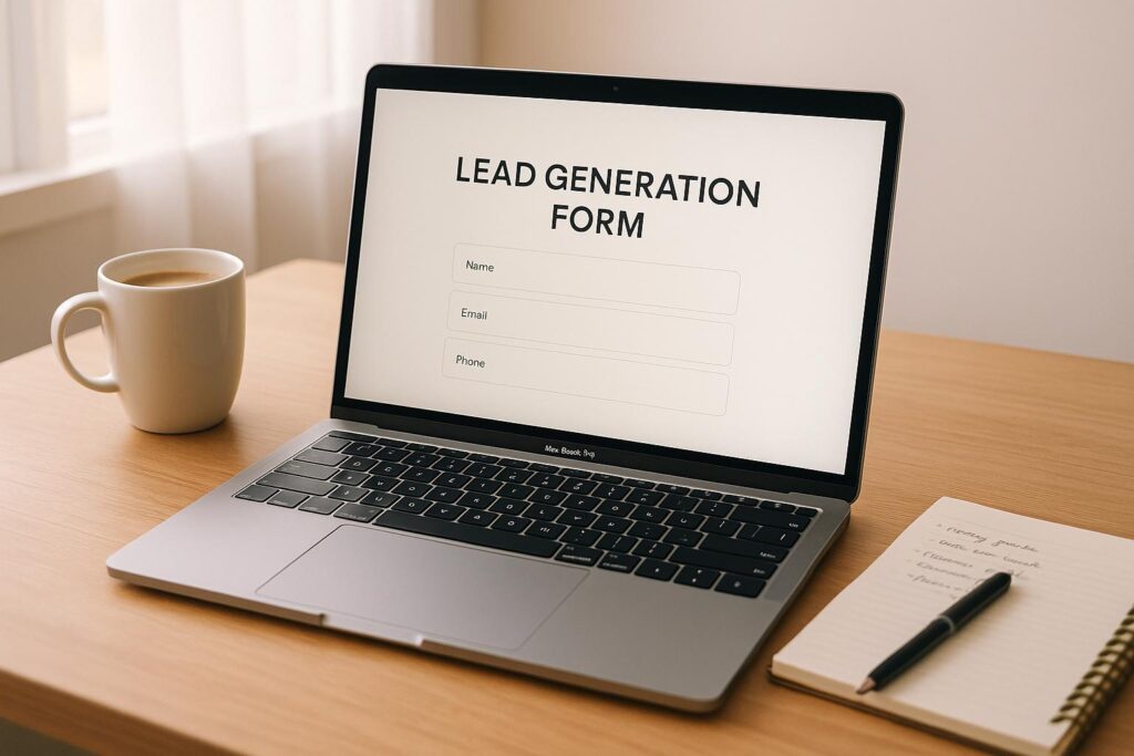Website contact form designed to convert online traffic into qualified business leads