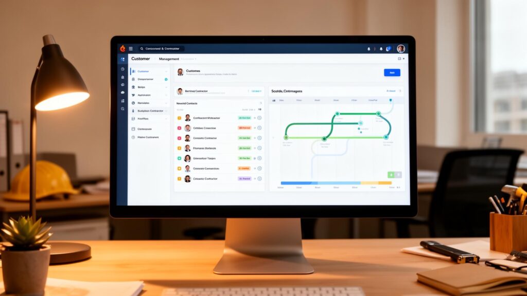 Customer database used by a contractor for automated email follow-up campaigns